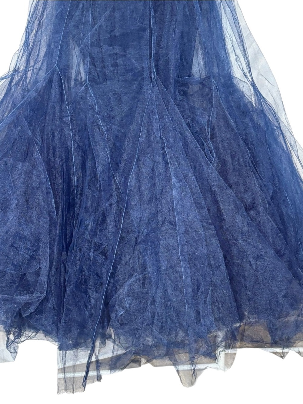 Hutch Blue Tulle Toni Barre Tiered Maxi Gown | 12 - Picture 8 of 10